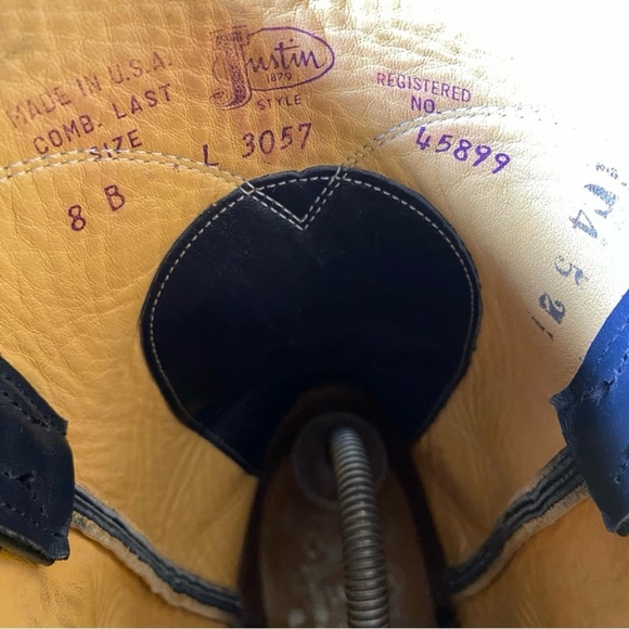 Vintage Justin Western Boot Amputee Right - Picture 5 of 5